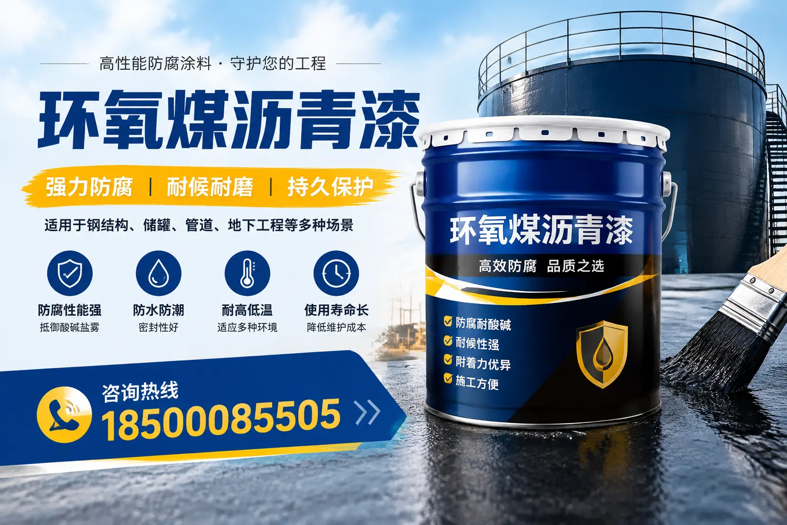 环氧煤沥青漆在工业中的应用，四平企业的选择